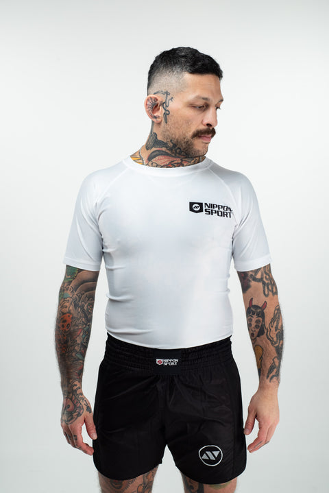 Rash Guard - Nippon Sport - 'Short sleeves' - Hvid