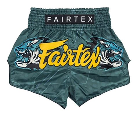 Muay Thai Shorts - Fairtex - BS1952 - Jungle Hunter - grøn
