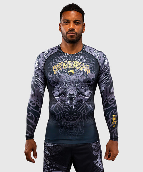 Rashguard - Venum 'Wolf Atak' - Lange Ærmer - Sort/Grå