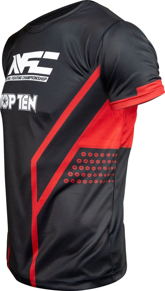 T-Shirt - TOP TEN - 'NFC' - Sort-Rød