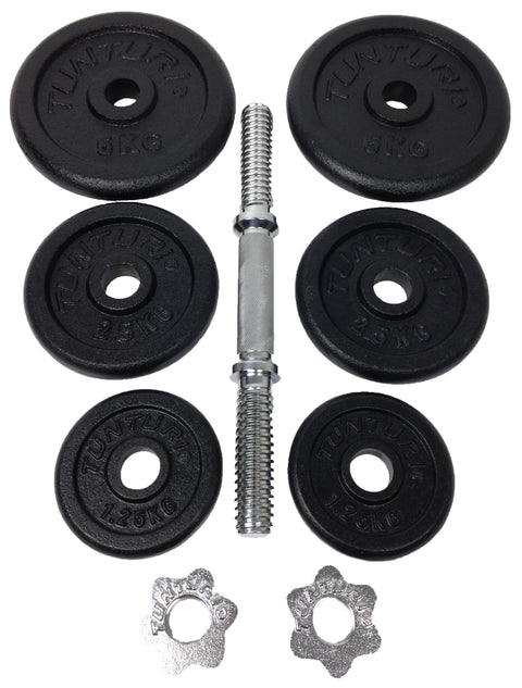 Håndvægtssæt - Tunturi - 20kg - 1 stang