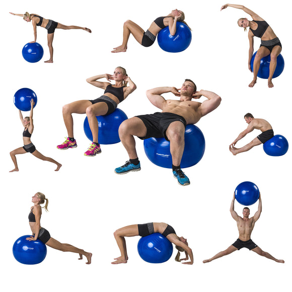 exercise ball - Tunturi - 'Gymball' - 55 cm - Sort