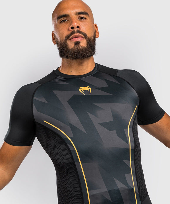 Rashguard - Venum - Razor - Korte ærmer - Sort/Guld