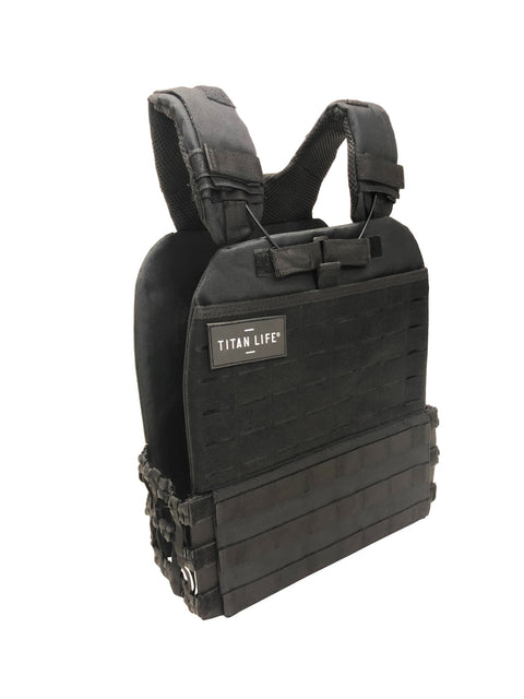 Vægtvest - Titan Life Weightvest Tactical - Sort - 6,7 kg - Sort