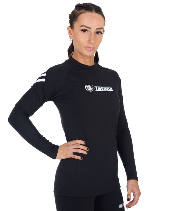Rash Guard - Dame - Tatami Fightwear - 'Impact' - Langærmet - Sort