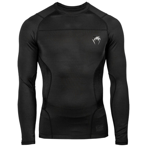 Rash Guard - Venum - 'G-Fit' - Lange ærmer - Sort