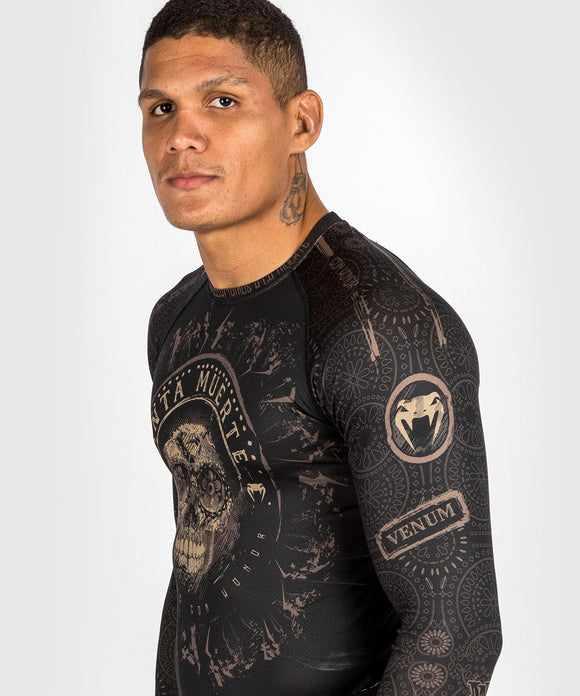 Rashguard - Venum - 'Santa Muerte Dark Side' - Langærmet - Sort-Brun