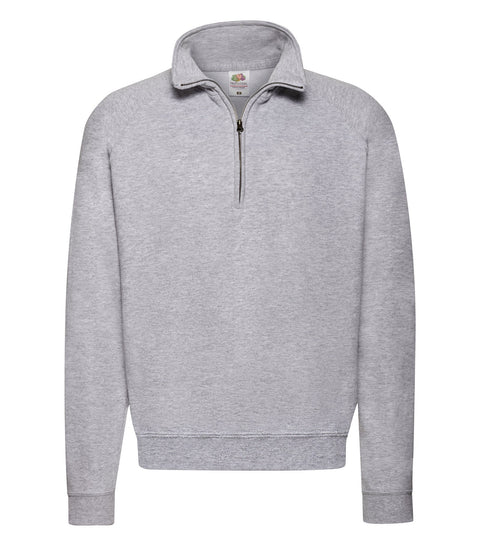 Trøje - Fruit of the Loom 'med lynlås hals' - Grå