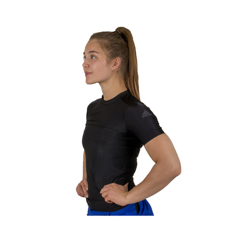 Rashguard - Adidas - Kortærmet - Sort