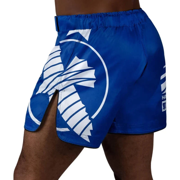 Fightshorts - Hayabusa - 'Icon Mid-Length' - Blå/Hvid