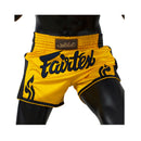 Muay Thai Shorts - Fairtex - 'BS1701' - Gul-Sort