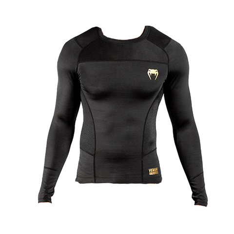 Rash Guard - Venum - 'G-Fit' - Sort-Guld