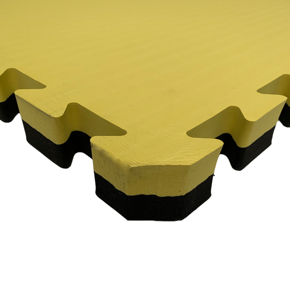 Puzzle Tatami Måtte - Nippon Sport - 4 CM - Sort-Gul