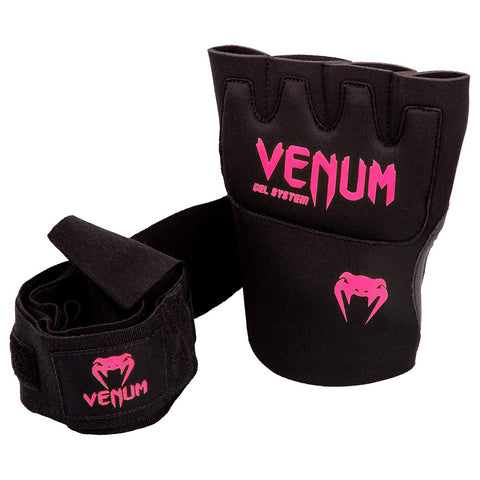 Inderhandske - Venum Gel Glove Wraps "Kontact"- Sort/Neo Pink