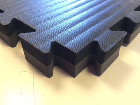Puzzle mat black grey 4 cm close up