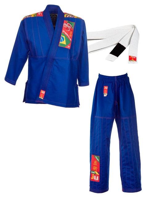 Børne BJJ dragt - Ju Sports Kids - blå