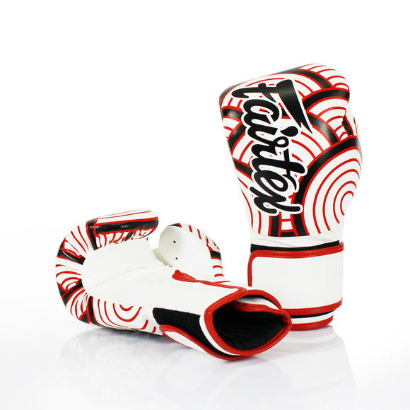 Boksehandsker - Fairtex - 'BGV14 Red Wave' - hvid/rød/sort