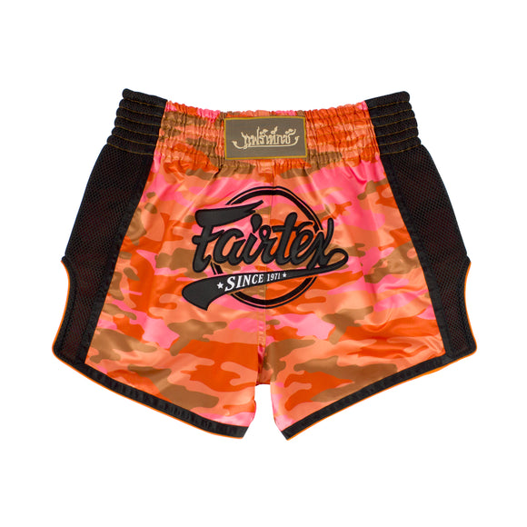 Muay Thai Shorts - Fairtex - BS1711 - Orange/Camo