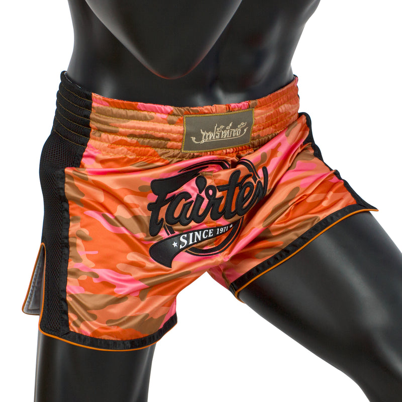 Muay Thai Shorts - Fairtex - BS1711 - Orange/Camo