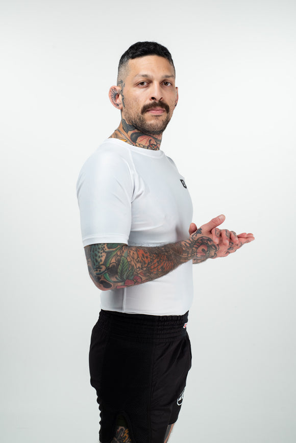 Rash Guard - Nippon Sport - 'Short sleeves' - Hvid