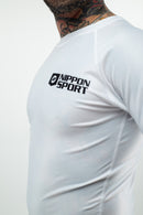 Rash Guard - Nippon Sport - 'Short sleeves' - Hvid