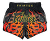 Muay Thai Shorts - Fairtex - BS1921 - Volcano - sort/orange