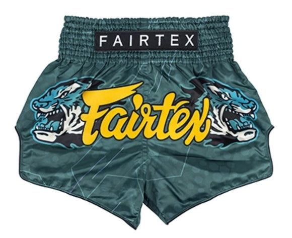 Muay Thai Shorts - Fairtex - BS1952 - Jungle Hunter - grøn