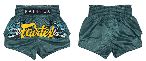 Muay Thai Shorts - Fairtex - BS1952 - Jungle Hunter - grøn
