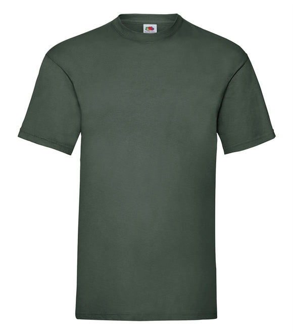 T-Shirt - Fruit of the Loom - 'Valueweight T' - Mørkegrøn