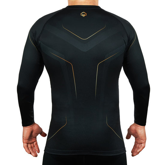 Rash Guard - Ground Game 'Gold 2.0' - langærmet - sort