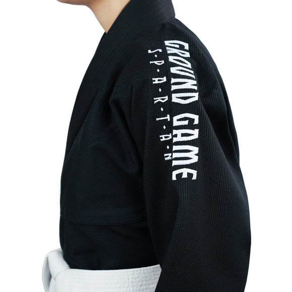 BJJ børnedragt - Ground Game 'Spartan Kids' - sort