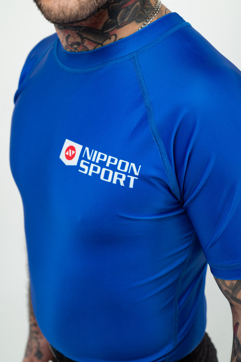 Rash Guard - Nippon Sport - 'Short sleeves' - Blå