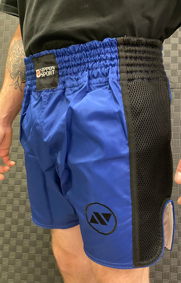 Muay Thai Shorts - Nippon Sport - Navy Blå