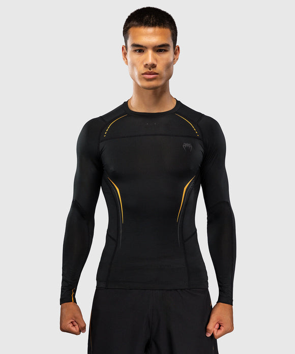 Rash Guard - Venum 'G-Core' - langærmet - sort/guld