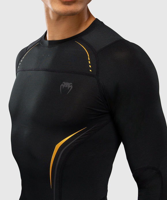 Rash Guard - Venum 'G-Core' - langærmet - sort/guld