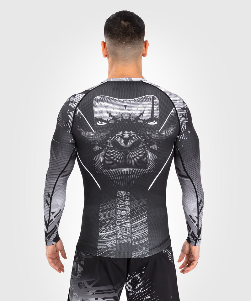 Rash Guard - Venum - 'Gorilla Jungle' - Lange ærmer - Sort/hvid