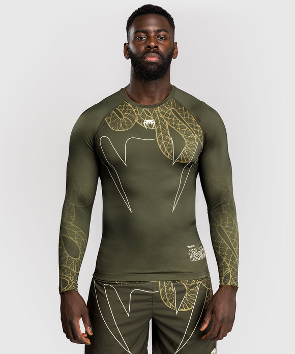 Rash Guard - Venum 'Serpenti' - lange ærmer - khaki