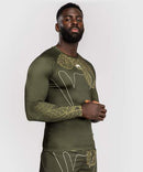 Rash Guard - Venum 'Serpenti' - lange ærmer - khaki