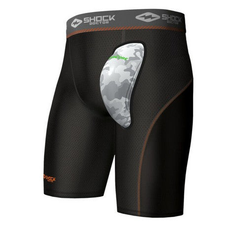 Skridtbeskytter - Shock Doctor - 'Air Core Compression Shorts' - Sort