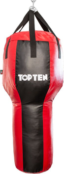 Sandsæk - TOP TEN uppercut bag 'Hook' - m. fyld - sort/rød