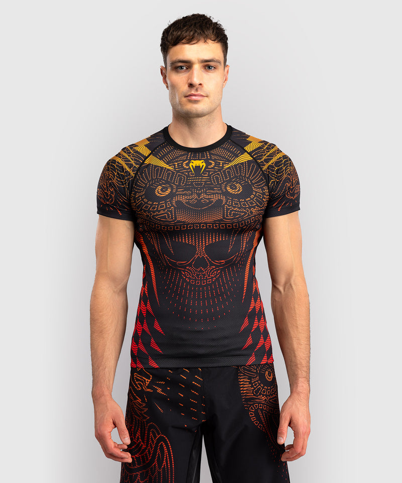 Rashguard - Venum - 'Quetzal Fury' - korte ærmer - sort/rød/orange