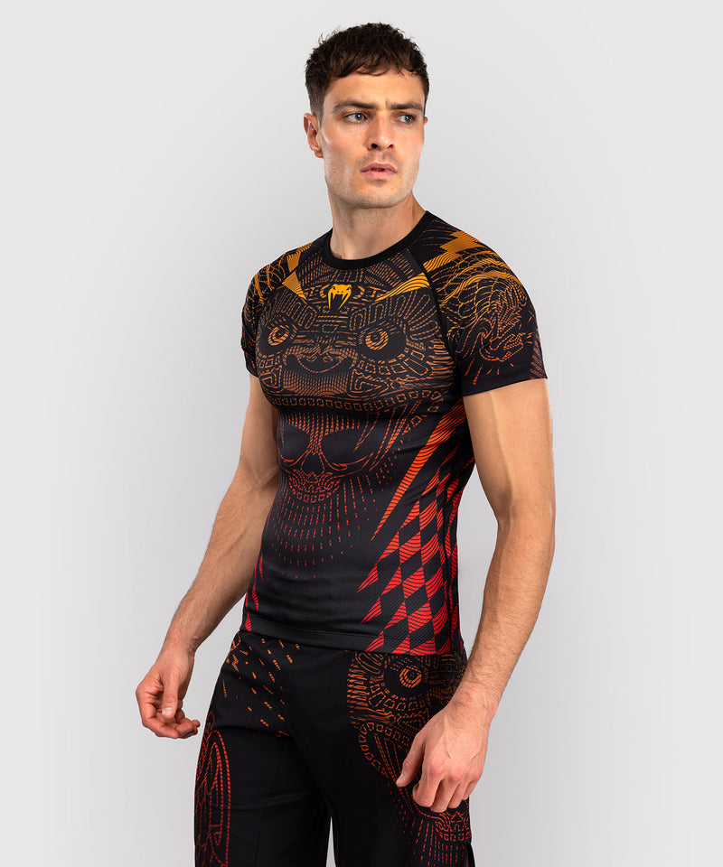 Rashguard - Venum - 'Quetzal Fury' - korte ærmer - sort/rød/orange