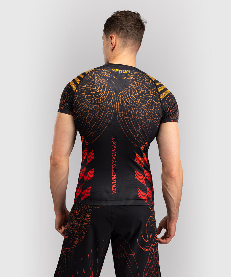 Rashguard - Venum - 'Quetzal Fury' - korte ærmer - sort/rød/orange