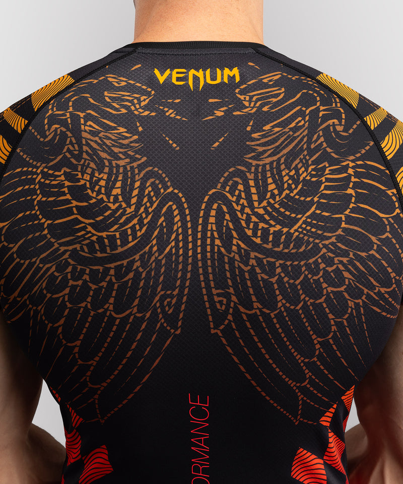 Rashguard - Venum - 'Quetzal Fury' - korte ærmer - sort/rød/orange