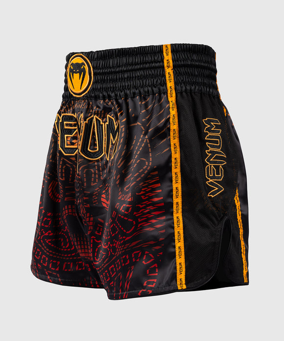 Muay Thai shorts - Venum - 'Quetzal Fury' - Sort/Rød/Orange