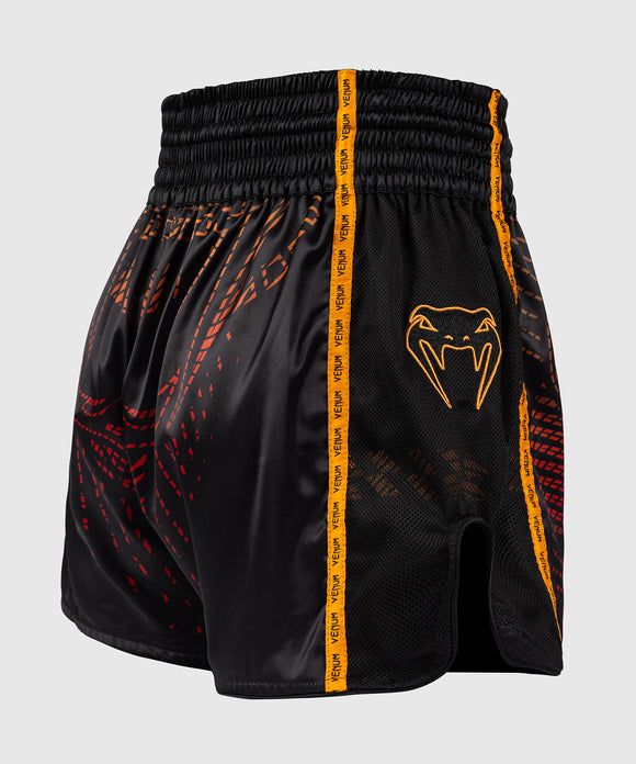 Muay Thai shorts - Venum - 'Quetzal Fury' - Sort/Rød/Orange