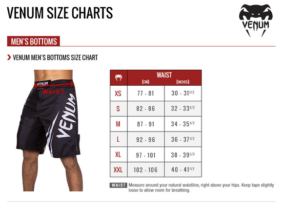 MMA Shorts - Venum - 'Light 4.0' - Sort/Hvid