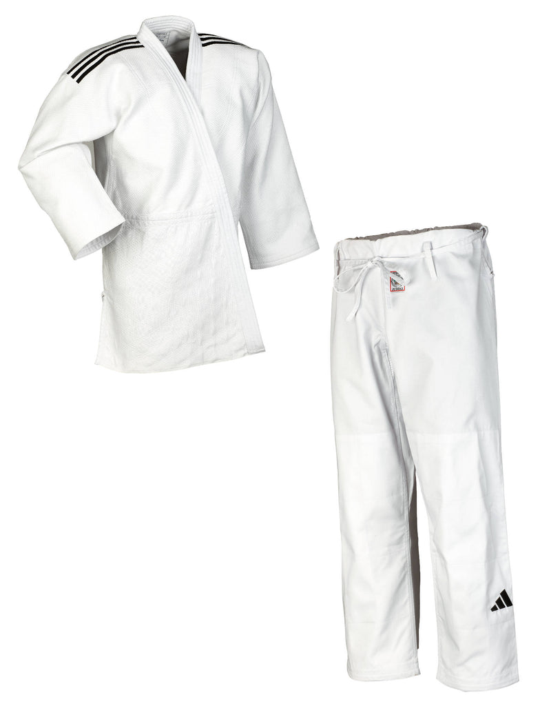 Judo Uniform  - Adidas Judo - 'Champion III' - Slim Fit - Hvid