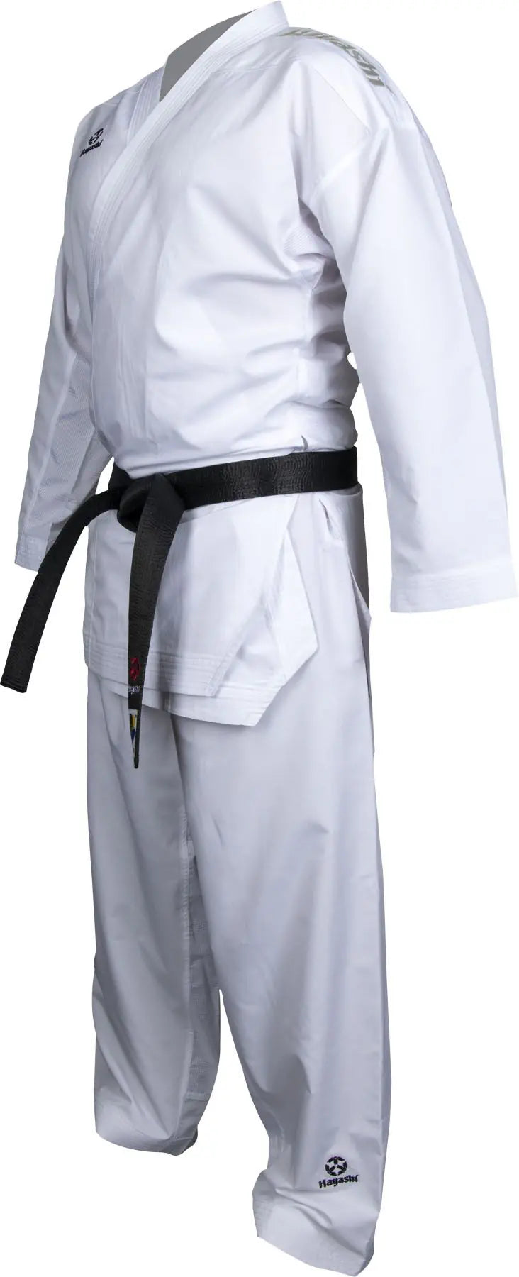 Green Karate-Gi - Hayashi - 'Premium Kumite' - hvid/hvid skulderbrodering