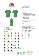 T-Shirt - Fruit of the Loom - 'Valueweight T' - Lyseblå